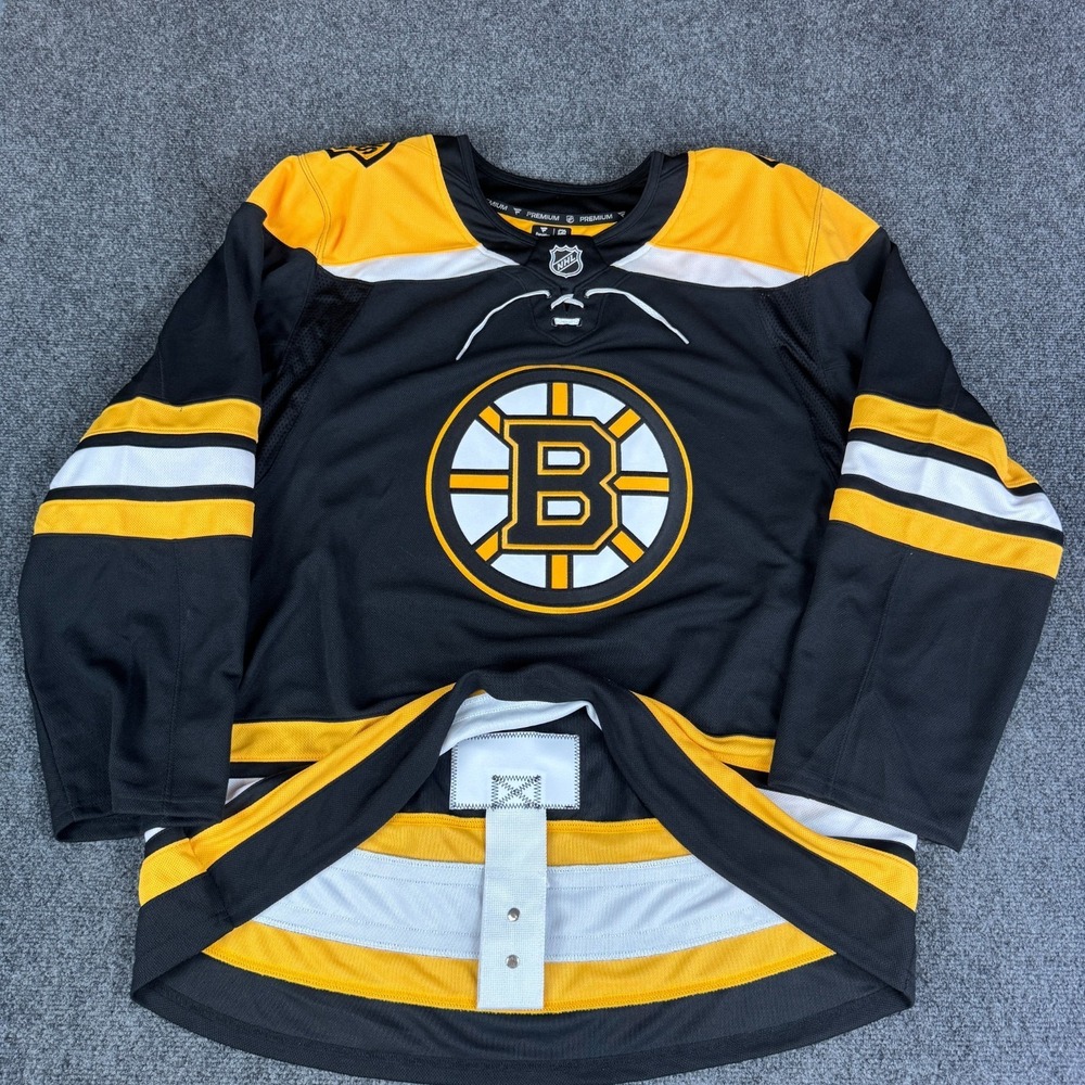 Boston Bruins Fanatics Premium Jersey‎ W/ Fighting Strap Black Size 54 XL NEW